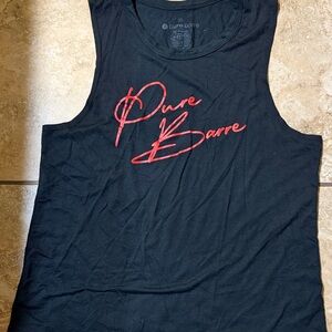 Pure Barre Black Tank with Red Script